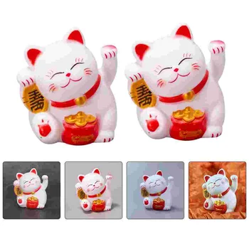 Kass Õnn Õnnelik Joonis Maneki Neko Figuriin Kujukeste Raha Jaapani Kuju Lehvitades Käsi Ornament Õõtsuv Rikkuse Hiina