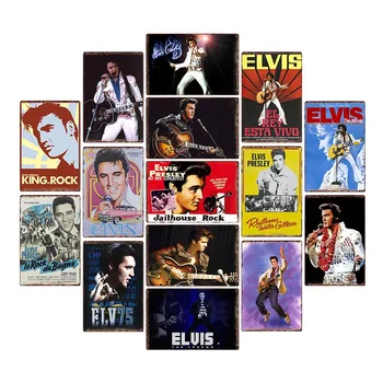 Elvis Vintage Plakatid Tina Märk Retro Teenetemärgi Metallist Seina Dekoratiivsed Plaadid Baar Home Decor garag decor plaat