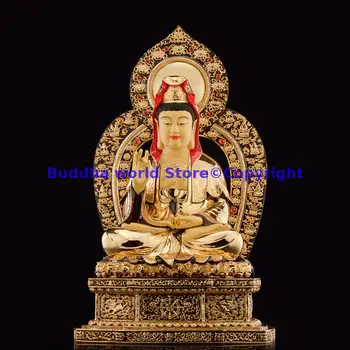 TOP KODU temple Tõhusa kaitse jumalateenistuse kullatud Guanyin Buddha Kujud Vask Bodhisattva Soodne Ohutuse Terve