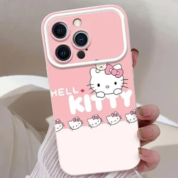 Sanrio Hello Kitty IPhone 14 15 Juhul Cute Cartoon 13promax 12 11 Xs Xr Kawaii KT Kass Anti Tilk IPhone7 8p Anime Juhtudel Tüdruk Kingitus