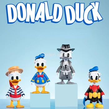 POP MART Disney Donald Duck Trendikas Käsitöö Madrus Hunter Classic Lift Anime Tegevus Joonis Mänguasjad Caixas Kawaii Nukk Mudel Mänguasi