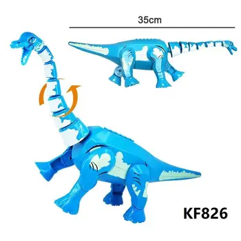 Ehitusplokid KF826 Suur Sinine Dinosaurus Arvandmed Metsik Dinosaurus Maailma Pteranodon D-REX Tyrannosaurs Rex Lastele Mänguasjad