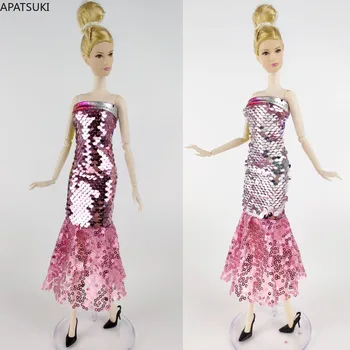Roosa Käsitsi valmistatud Unikaalse peep varba kingad Mannekeeni Kleit Barbie Mannekeeni Riided Varustus Partei Kleit 1/6 BJD Nukud, Aksessuaarid Lapsed Mänguasjad