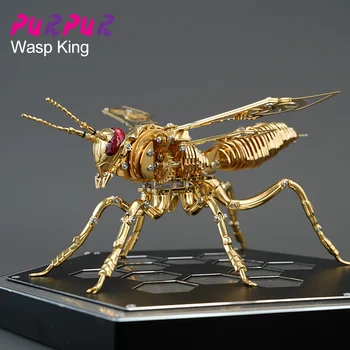 DIY punk 3D metallist puzzle roostevabast terasest mehaaniline koost putukate kuldne herilane mudeli komplekt personaliseeritud kingitus mänguasi