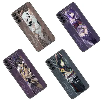Kuum Genshin Mõju Telefon Case For Samsung Galaxy S22 S23 S20 S21 Ultra FE S10E S10 Lite S8 S9 Plus S7 S6 Serv Pehme Must Kate