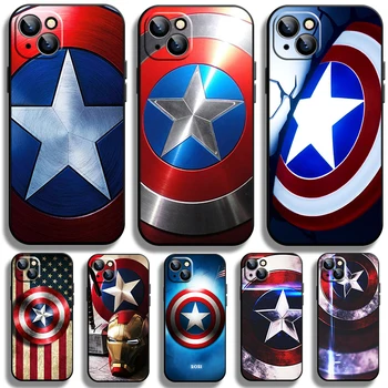 Kapten Ameerika superkangelane Marvel Musta Telefoni Puhul Apple iPhone 15 14 13 12 11 Pro Max Mini XS Max X-XR 7 8 Plus Kate