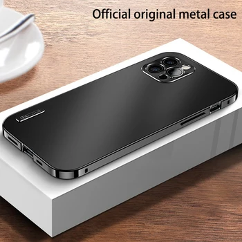 Metalli ja Alumiiniumi sulamist Case for iPhone 14 13 12 11 Pro Max Täielik Kaamera Protective Case iphone Originaal Värv üliõhukesed tagakaas