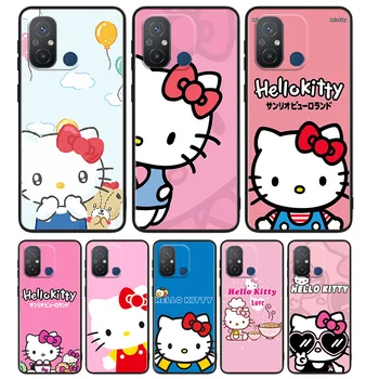 Armas Anime Hello Kitty Telefoni Puhul Xiaomi Redmi K60E K60 K50G K50 K40S K40 K20 S2 6A 6 5A 5 Pro Ultra Pehme Must Kate