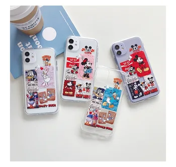 Anime multikas armas Miki Minni Disney silt case for iPhone 11 12 13 14 15 Pro Max X piilupart Donald Daisy selge pehme tagakaas