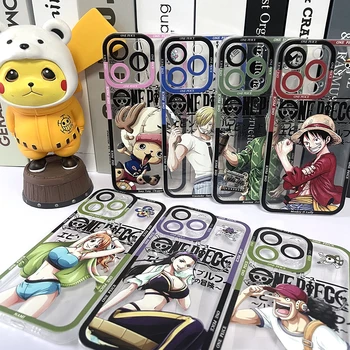 Miniso Brändi Luffy One Piece GERA 5 Telefon Case for IPhone 14 13 12 11 Pro Max Mini Xs-XR-X 7 8 Plus Nurk Silmad Laser Katab Kest