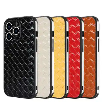 Luksus Jutustama Muster Kvaliteetne Nahast Telefon Case For iPhone 11 12 13 14 Pro Max XR, XS X 7 8 Plus Äri-Põrutuskindel Kate