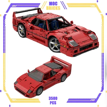 Auto Seeria Kes ehitusplokid UCS Klassikaline F40 MOD Mudeli Tehnilised Tellised Ferrarier Legendaarne Sportscar DIY Mänguasjad Lastele