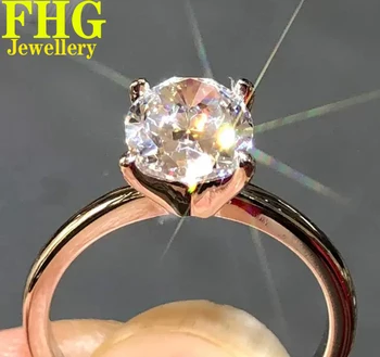 Ovaalse Kujuga 2Carat Au417 10K Valge Kuld Sõrmus DVVS1 Moissanite Teemant sõrmus Naiste Pulmapidu Kaasamine sünnipäeva