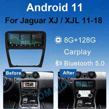 128GB Dual Süsteemi Auto Raadio Jaguar XJL XJ XJR 351 2010-2019 Multimeedia Mängija AC Paneel, Traadita Carplay Android Auto GPS 4G