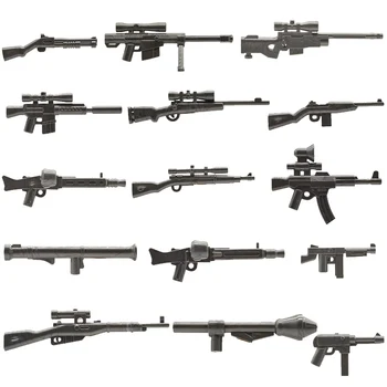 10tk/palju Püss HCSR MG42 M1A1 Bazooka II Maailmasõja Sõjaline Sõdureid, Relvi, Relvi KES Osa ehitusplokid Mänguasjad